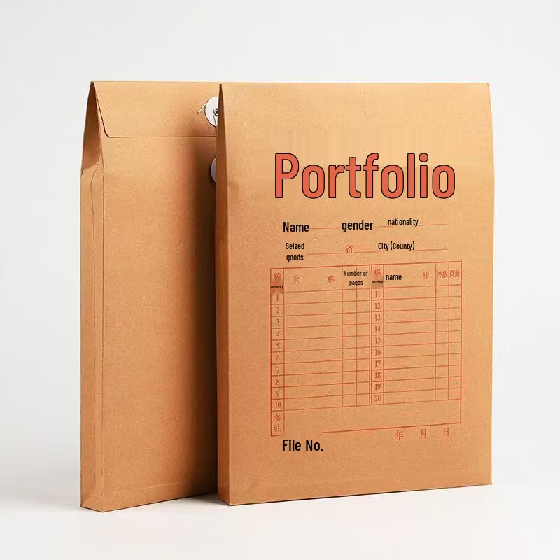Kraft Paper A4 Archive File Bags