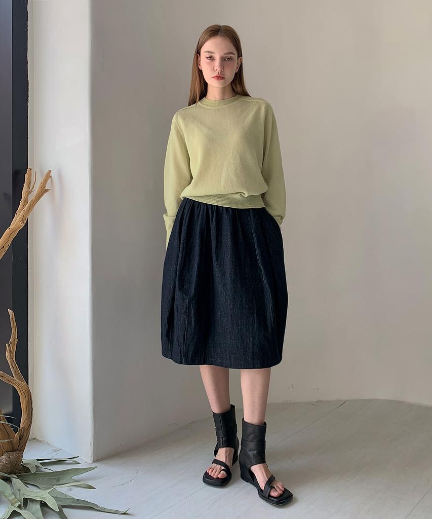 Baseukala Loose Fit Round Knit (5Colors)
