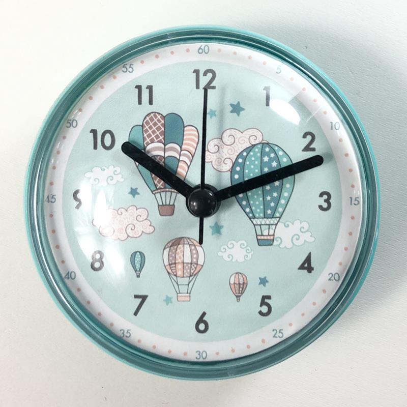 1Pc Mini Suction Cup Wall Clock Bathroom Anti-fog Waterproof Clock Kitchen Bathroom Clock Small Quartz Clock Desk Clock