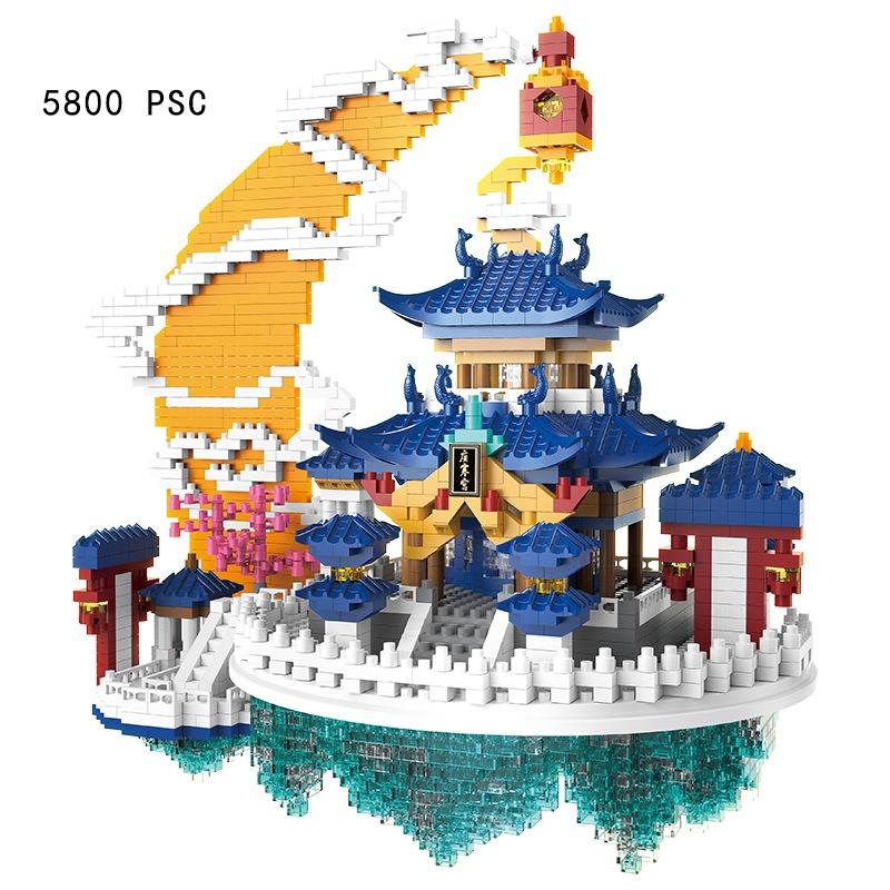 High-quality Abs Diamond Microgranule Building Blocks Compatible With Lego Traditional Chinese Style Castle Toy Wholesale