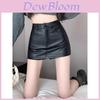 Streetwear Pu Mini Skirt With Zipper For Trendy Girls Spring