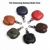 Luxury Leather Case for Samsung Galaxy Buds Core Case Bluetooth Wireless Headphones Protective Cover Keychain for Galaxy Buds Core