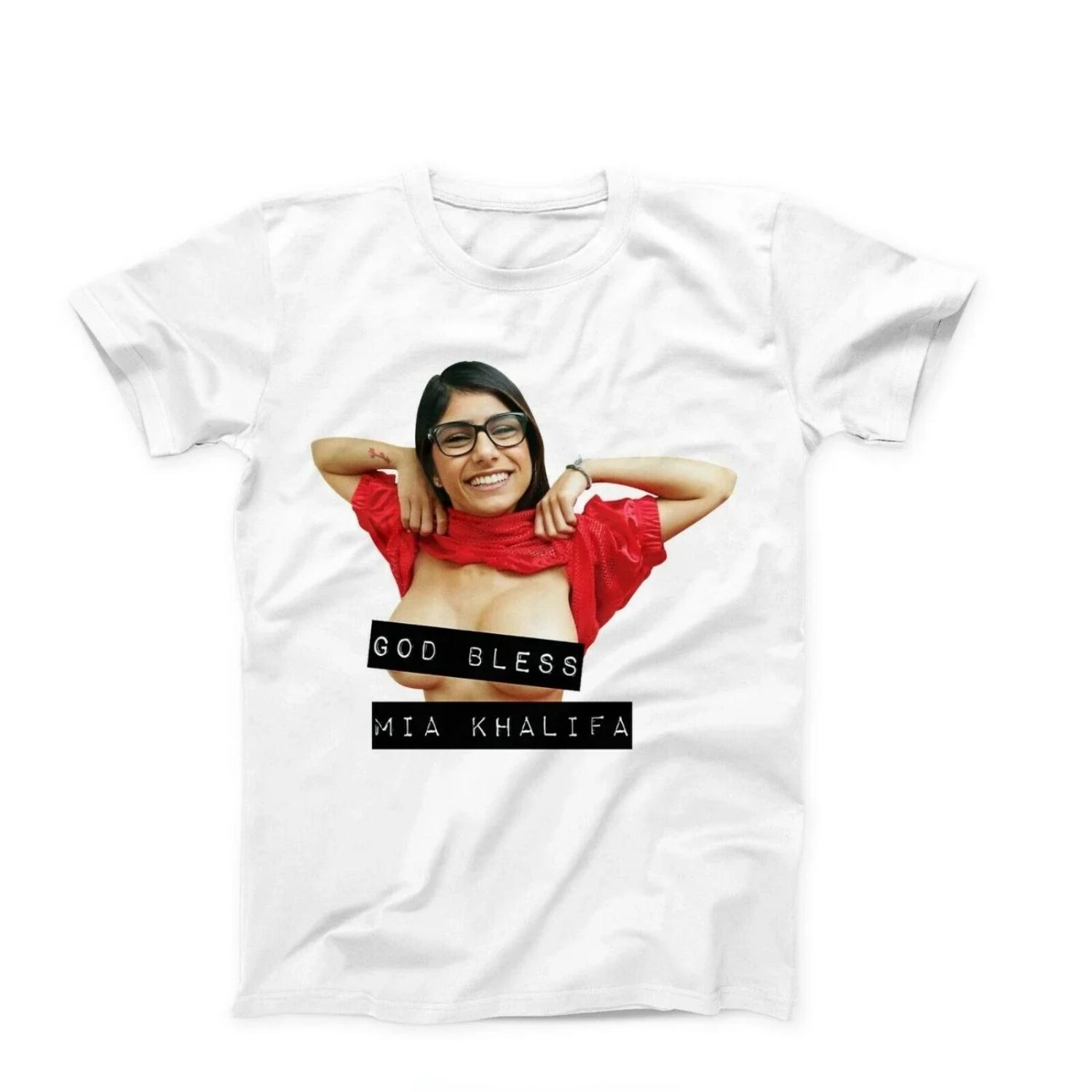 

Mia Khalifa Porrnn Star Humor Men Joke T Shirt Summer Fashion Funny Women Male Printed T-shirt Top Comfortable Casual Ropa Mujer S чёрный