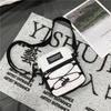 Japanese Harajuku Style Workwear Drawstring Letter Student Crossbody Bag Small Satchel