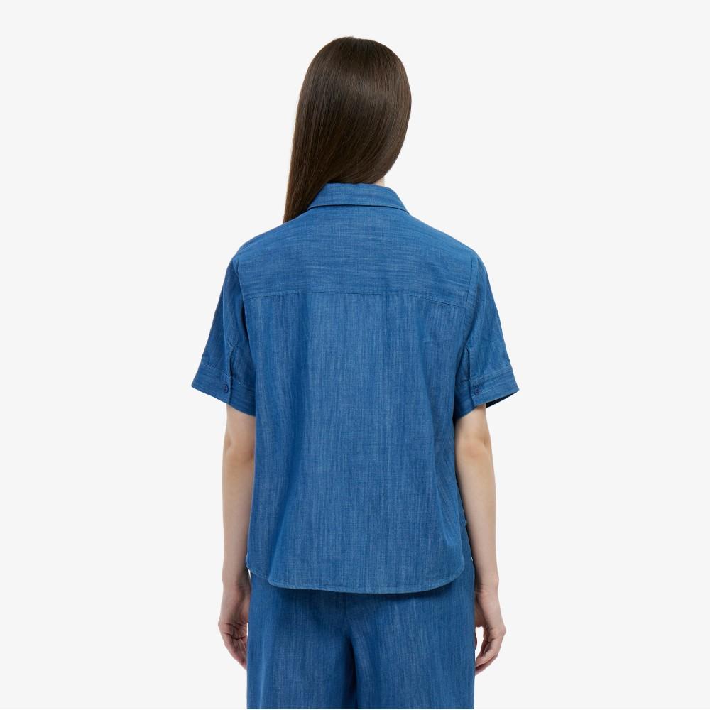 Lacoste Women's Dolman Fit Short Sleeve Tencel Shirt CF140E-56G36L