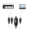 Portable MIDI to USB Converter 5 Pin MIDI Adapter Cable Durable MIDI Interface Cable