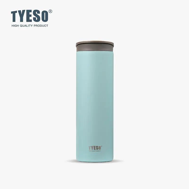 Tyeso 500ml Thermoses Insulated Stainless Steel Travel Mug Leak-Proof Direct Water Bottle Portable Car Coffee Cup Vacuum Cup