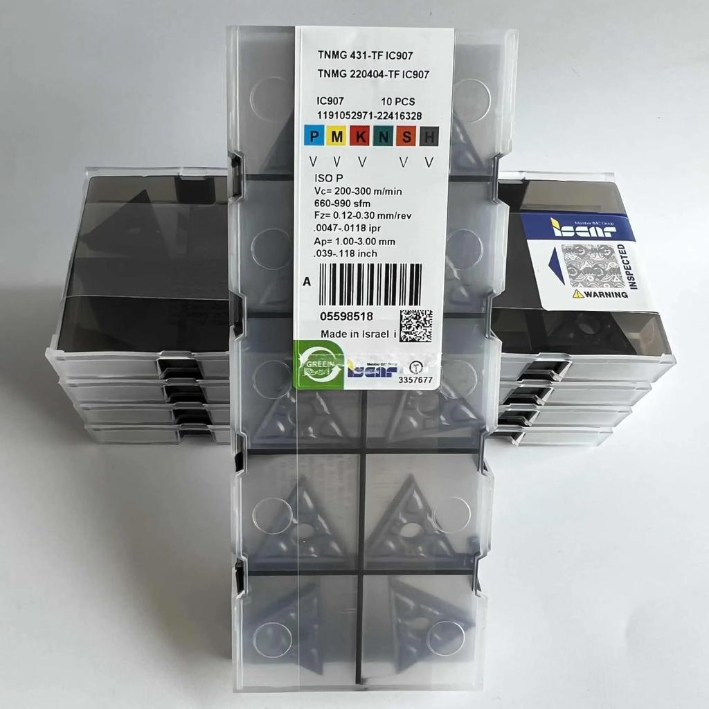 ISCAR / TNMG220404-TF IC907 /Industrial indexable Carbide Inserts 10 PCS
