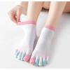 Women Sports Socks Separate Fingers High Tube Five Finger Crew Socks Yoga