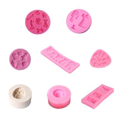 Pălării, haine, formă de prăjitură, prăjitură cu fondant, formă din silicon de calitate alimentară, unelte de coacere, forma pentru zahăr, ciocolată, pentru fondant
