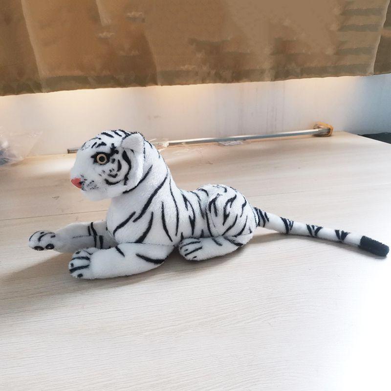 Large Tiger Plush Animal Realistic30cm White Tiger Hairy Stuffed Toy Gift Xmas