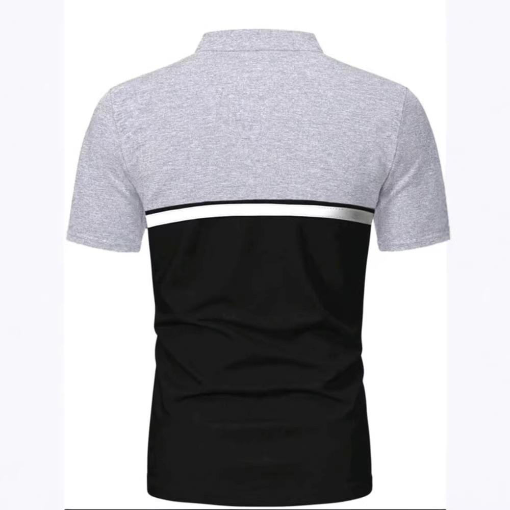 New Men Summer Short Sleeve Stand Collar Polo Shirt Men Fashion Business Casual Tops Polo