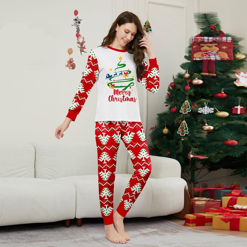 Crăciun Părinte Copil Familie Set Mobilier Casă Pijamale Crăciun Set Două Piese