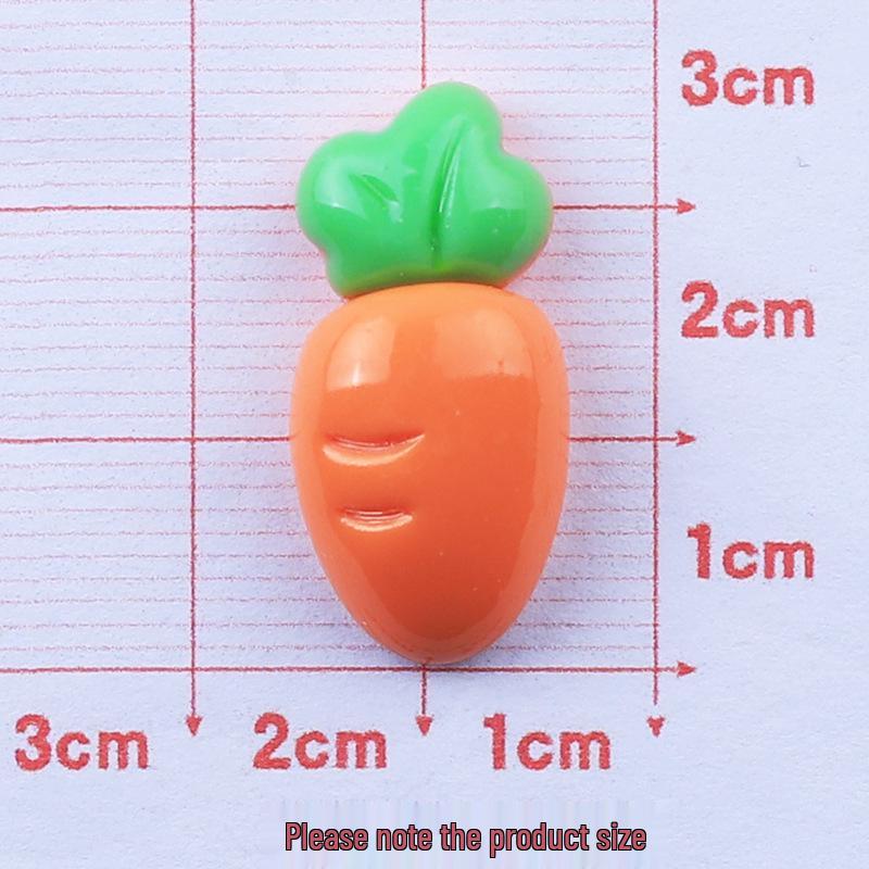 Cute Carrot Rabbit Resin Hair Clips Ornaments DIY Craft Accessories