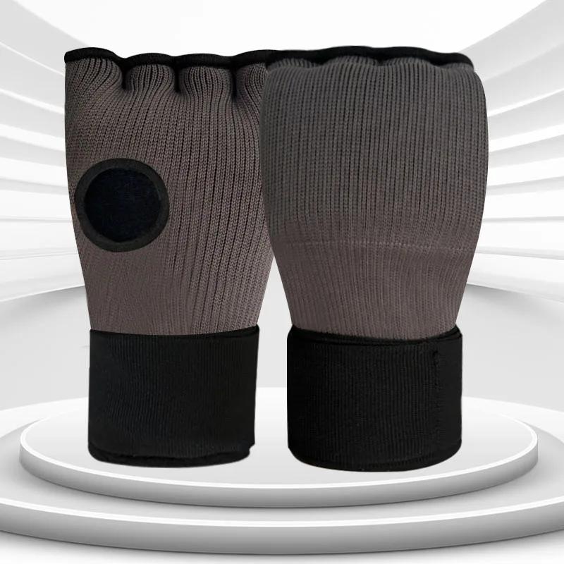 Hybrid MMA Gloves Half Finger, Boxing Muay Thai Training Punching Mitts, Thickened Sponge, Breathable Fabric, Closure Strips