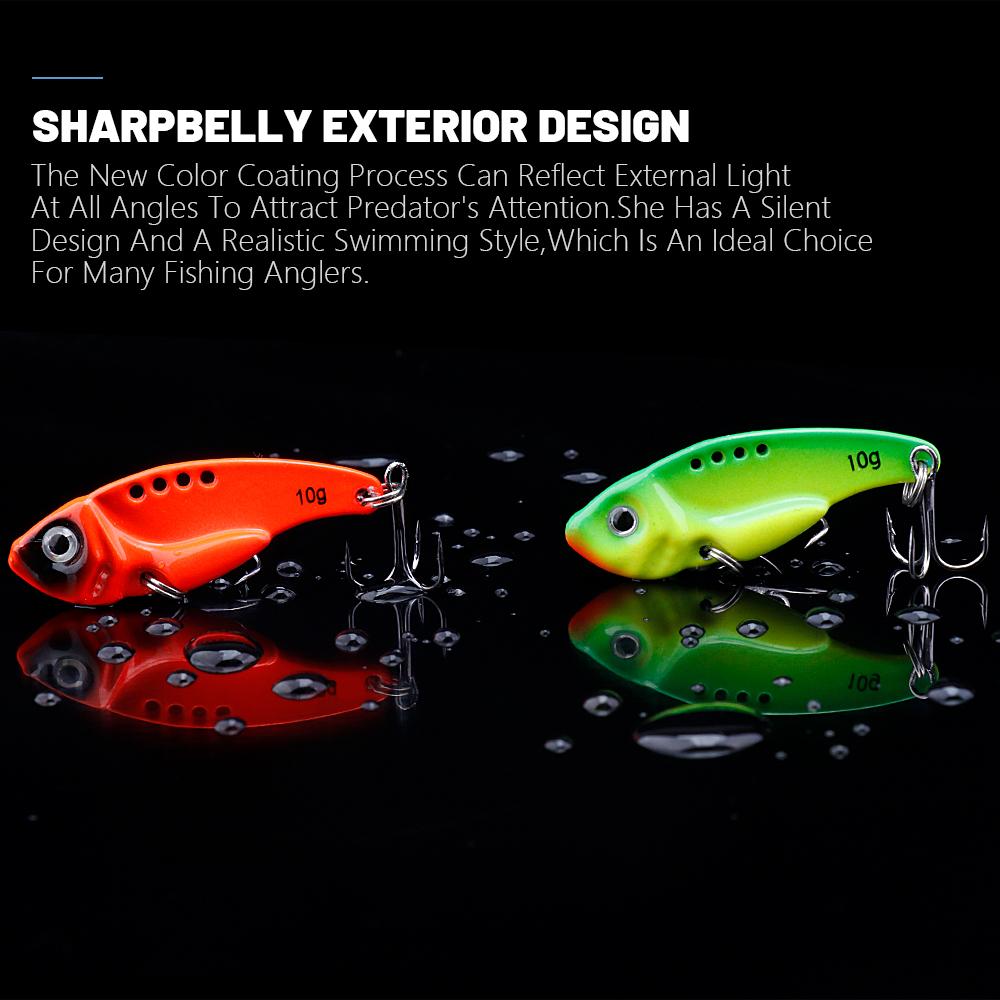 5pcs In Box Vib Lure Set 3g/7g/10g Sinking Wobblers For Pike Bass Metal Vibe Crankbaits Fishing Lure Kit