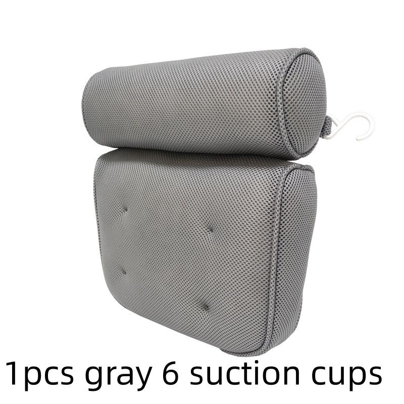 Mesh SPA Bathtub Pillow 3D Mesh Tub Pillow with Anti Slip Suction Cups Bathtub Headrest Ergonomic Pillow
