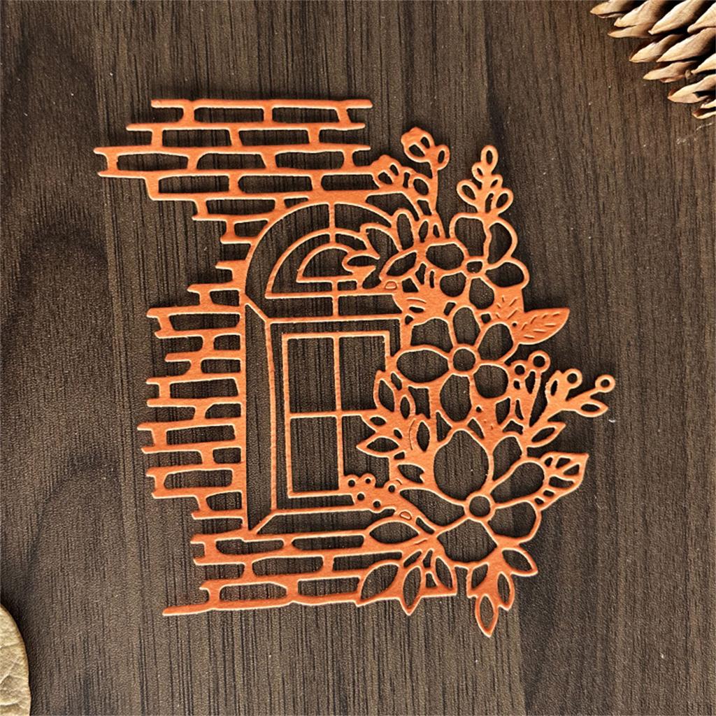 Window Flower Cutting Dies Carbon Steel Die Cut Templates Metal Embossing Stencils for Scrapbooking Card Making Albu