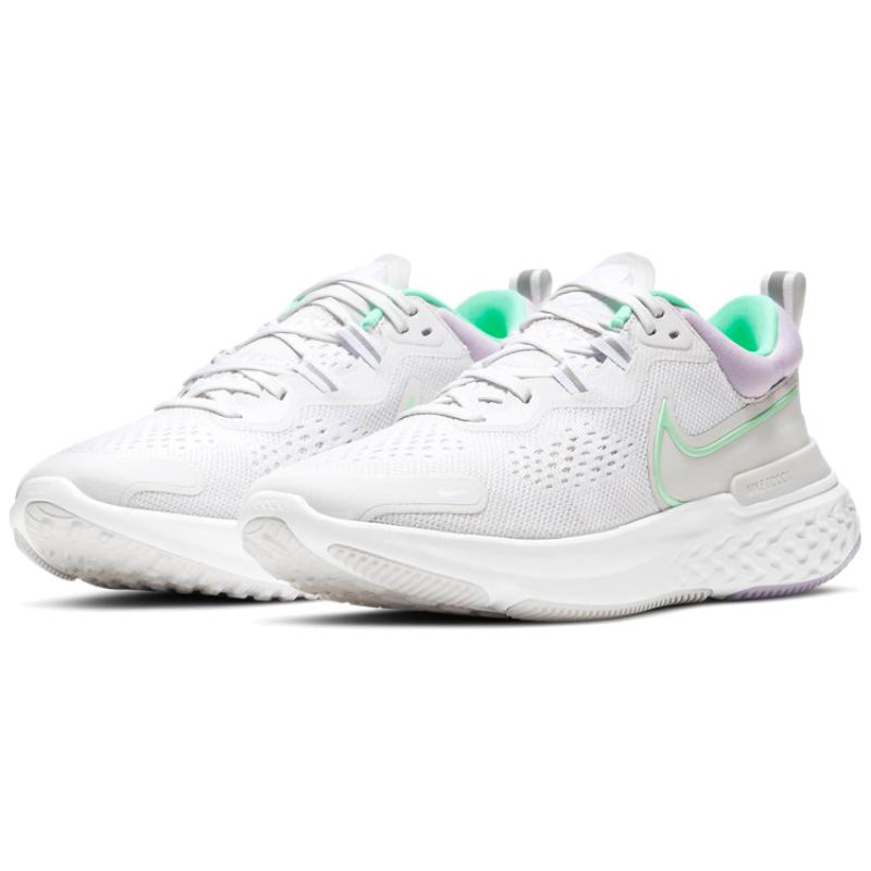 Nike React Miler 2 Platinum Tint Green Glow Women's Sneakers CW7136-002
