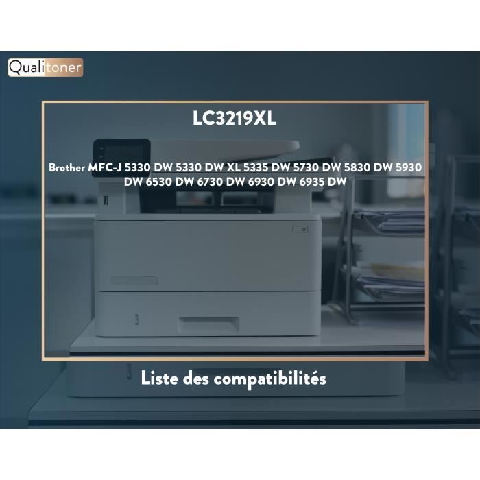 Cartouches d'encre - QUALITONER - LC3219XL - Noir (x8) - Cyan (x4) - Magenta (x4) - Jaune (x4)