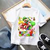 Cartoon Super Marios Children Birthday Number TShirt Clothes Party Figure Print Boys BabyTShirt Blue Short Sleeve Tops Tee Gift