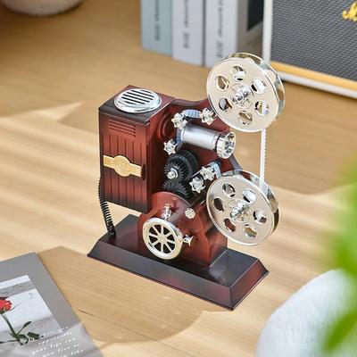 Artistic Retro Plastic Movie Projector Home Decor Vintage Crafts LivingRoom Office Table Decoration Desk Accessories Gift