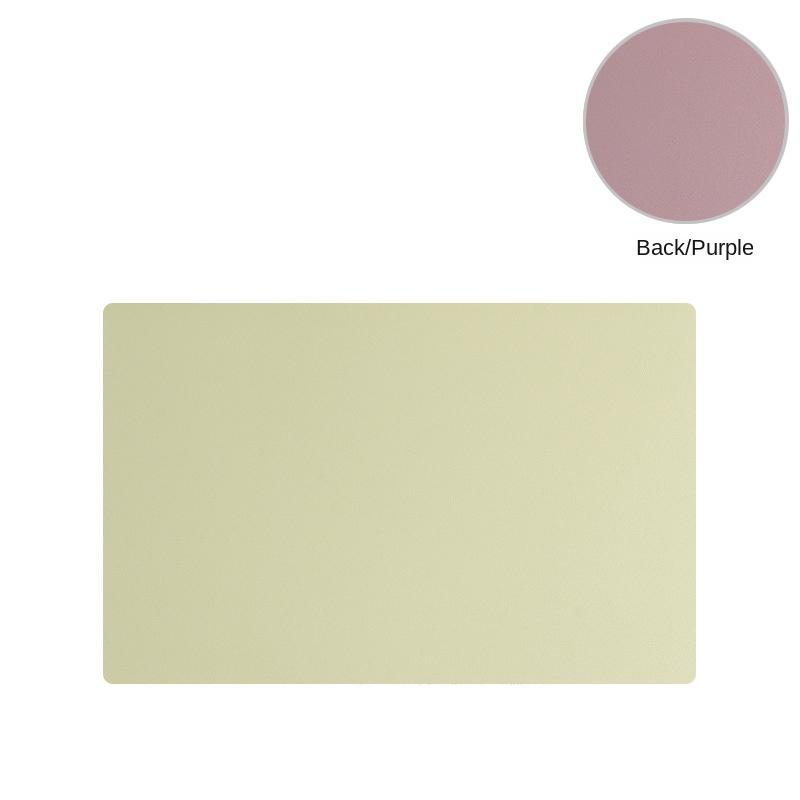 Double-Sided Solid Color PU Leather Placemat Waterproof Oil-Proof Disposable Western-Style Placemat Solid Color Household PVC Anti-Scald Placemat