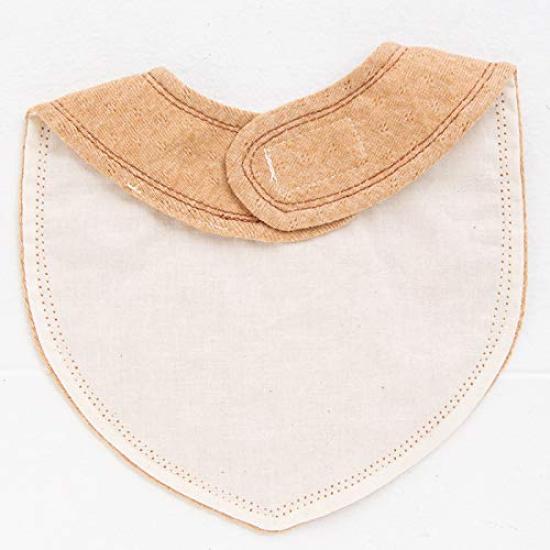 Pompkins BABY Coton Biologique Mini Fabriqué au Japon Y-1298 100% [Série Écureuil] Bavette, (marron)