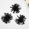 Versatile Black Firework Tassel Flower Hair Clip & Earring Material for DIY Weaving and Beading.