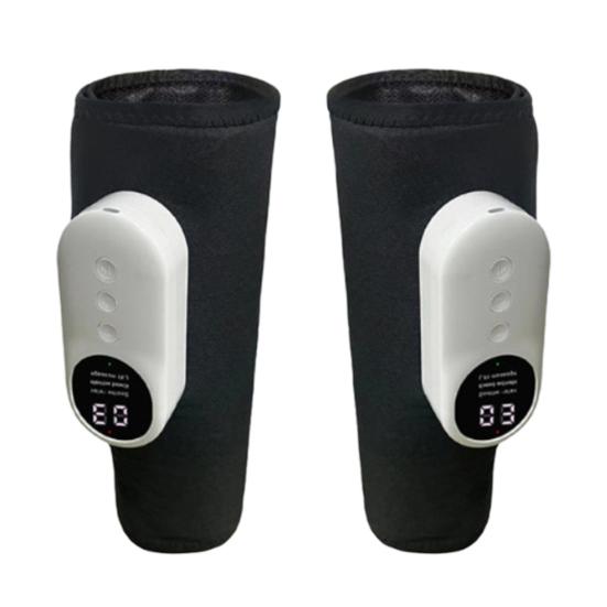 Leg Massager with Heating Function Digital Display Intelligent Auto Timer Rechargeable Thermal Vibration Pressure Massage Machine