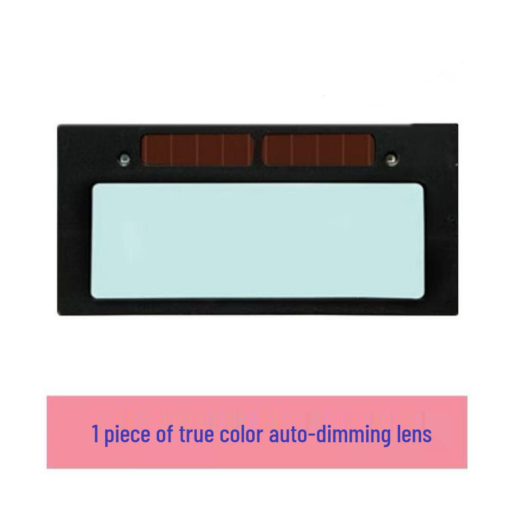 Auto-Dimming True Color Welding Helmet with Solar-Charged Lens for Electric Welders (TIG Included)