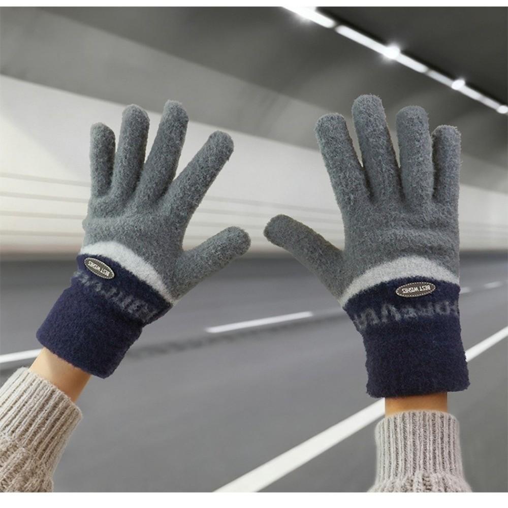 Warm Five-finger Gloves Knitted Cycling Gloves Unisex Touchscreen Gloves