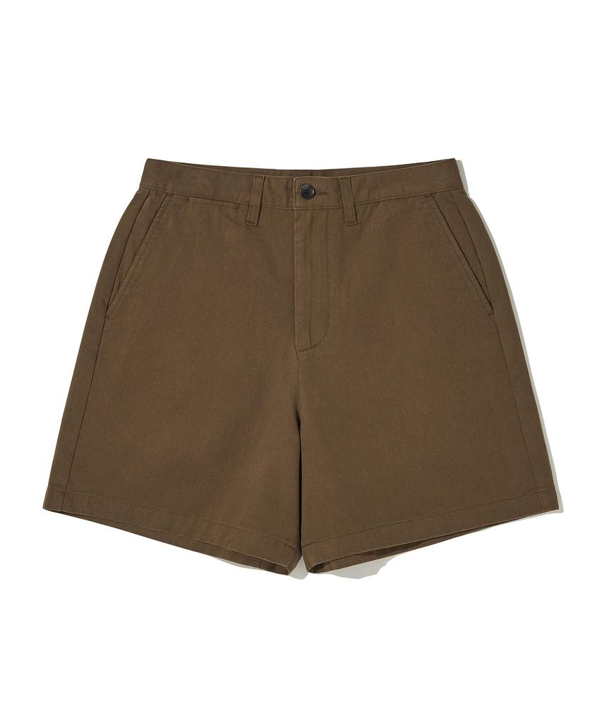 URBANDTYPE Capri Washed Chino Shorts_Brown