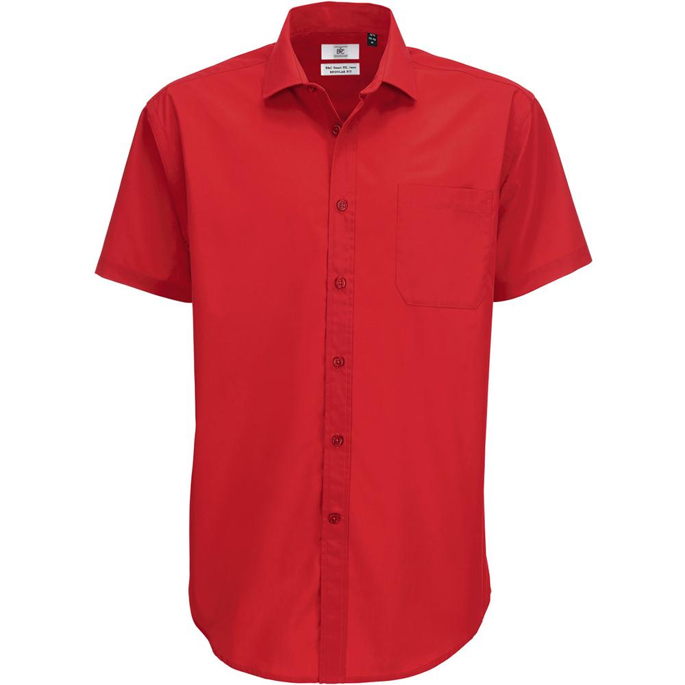 B&C Mens Smart Short Sleeve Shirt / Mens Shirts