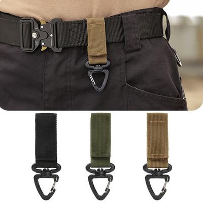 2pcs Outdoor Camping Hiking Nylon Ribbon Knapsack Keychain Triangle Backpack Waist Bag Fastener Hook Buckle