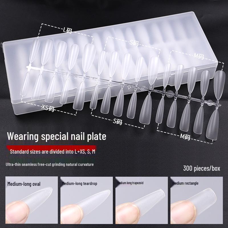 

Lightweight Seamless Matte Medium-Long Transparent Nail Tips
