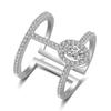 Unisex Index Finger Open Ring Cross-border Fashion Zircon Niche High-end Versatile Temperament Jewelry For Daily Matching