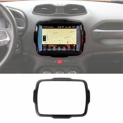 Centrum nawigacja GPS dekoracyjna osłona ramy naklejki wykończeniowe dla Jeep Renegade 2018 2022 akcesoria do wnętrza samochodu