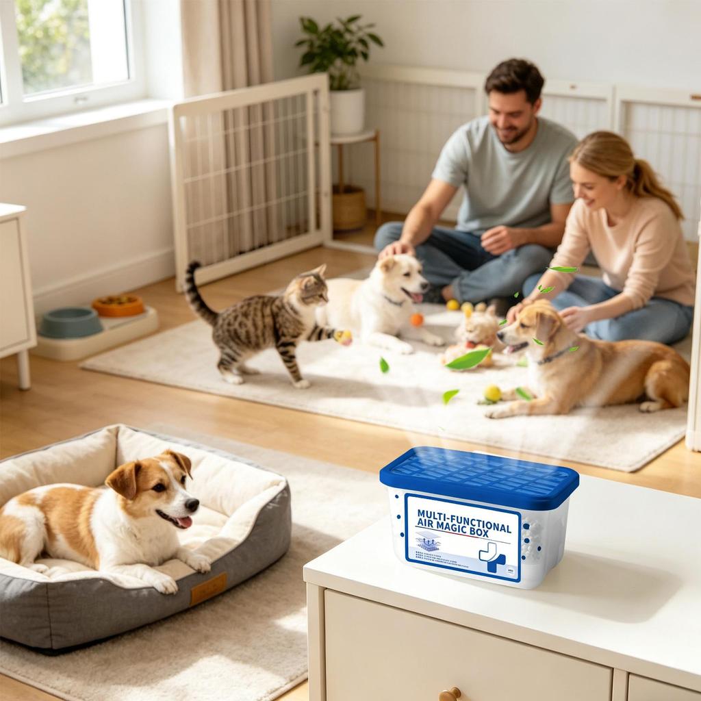 Portable Automatic Dust Remover Box Efficient Dust Absorbing Eliminator Multifunctional Mini Air Purifier Deodorant for Cat Dog