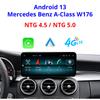 10.25'' 6+128G Android13 Car Multimedia Player For Mercedes A Class W176 LHD 2013-2018 NTG 4.5 5.0 Carplay GPS Navi BT