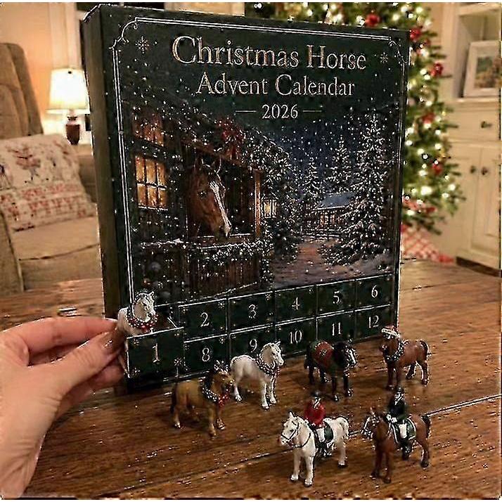 3D Horse Themed Christmas Advent Calendar, 24-Day Countdown Calendar -New 9-28