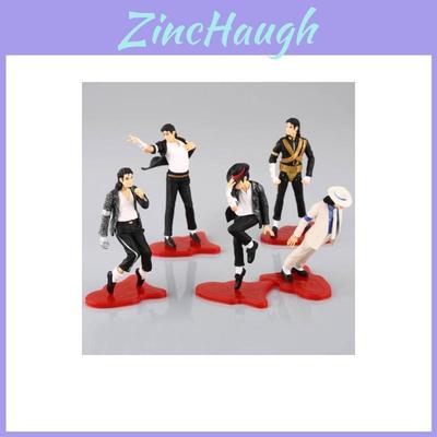 Superbe Set de 5 Figurines Michael Jackson Roi de la Pop 5 Poses Décoration d'Intérieur Intemporelle