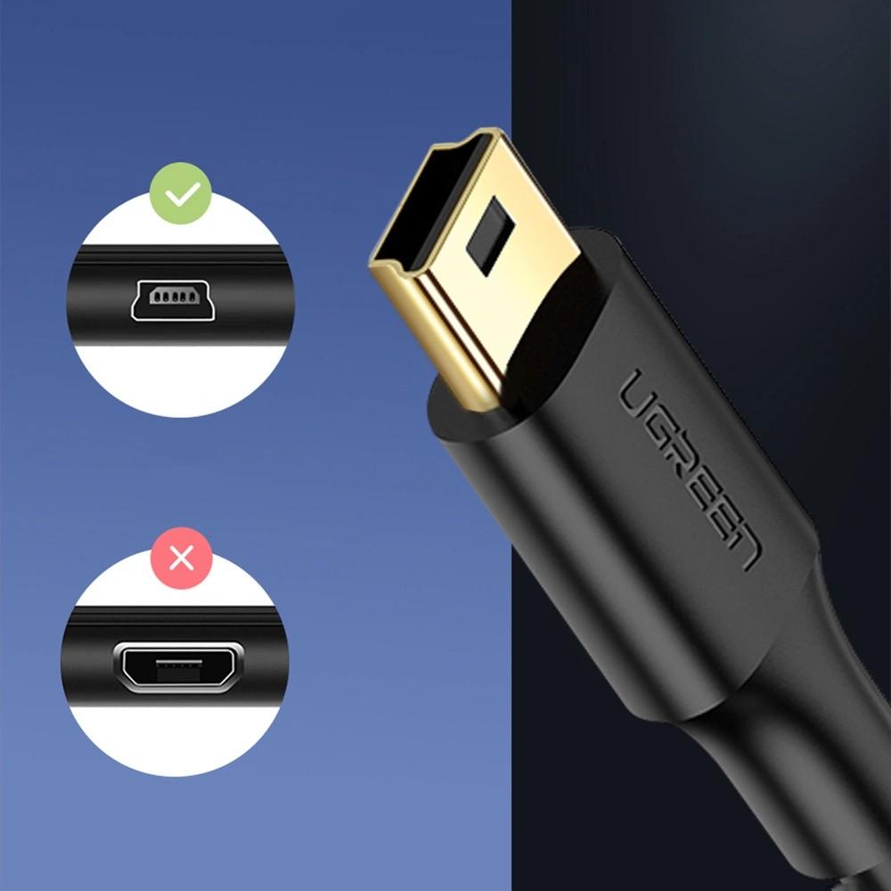 Ugreen 5-pin Gold-plated USB - Mini USB Cable 0.25m Black (US132)