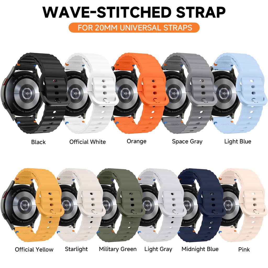 20mm 22mm Silicone Strap for Samsung Galaxy Watch 7 6 5 4 44mm 40mm 6Classic 43mm 47mm Bracelet for Huawei Watch GT5 4Pro 3 Band