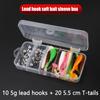 30-Piece Soft Fishing Lure Set With T-Tail - Durable Plastic Baits For Bass, Trout & More - Includes Minnow Swimbaits, Jig Hooks