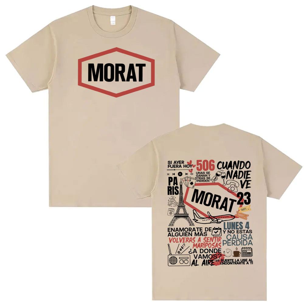 Rock Band Morat Grafiche Album T-shirt Unisex Moda Unisex Retro Estate Hip Hop T-shirt Alta Qualità T-shirt Oversize Streetwear
