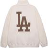 New Era MLB Los Angeles Dodgers Craft Reconstruction Series Letter Zip Collar Long Sleeve Jacket Unisex Jacket Ivory 14450467