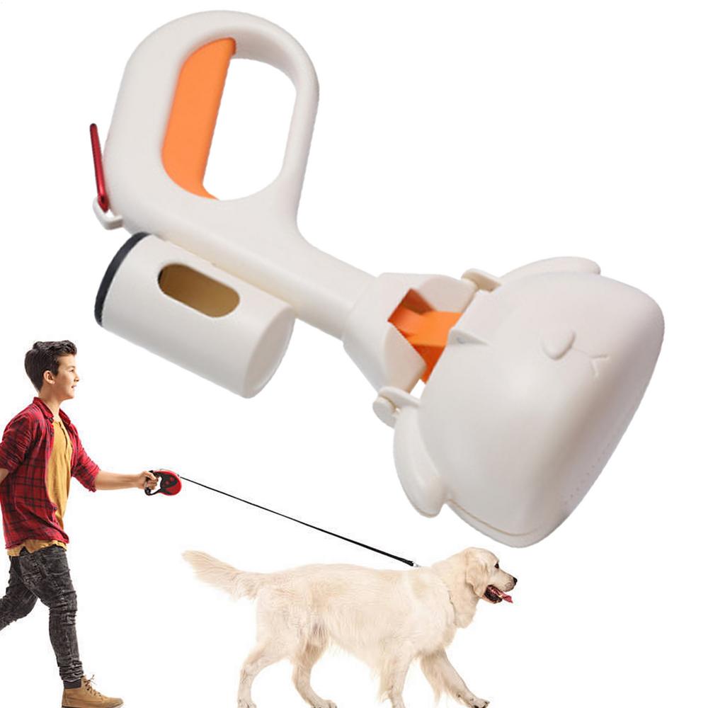 

Pooper Scooper Non-Breakable Dog Poop Scooper With Bag Pet Supplies For Puppy Training Horse Stalls Outdoor Indoor Walking бежевый