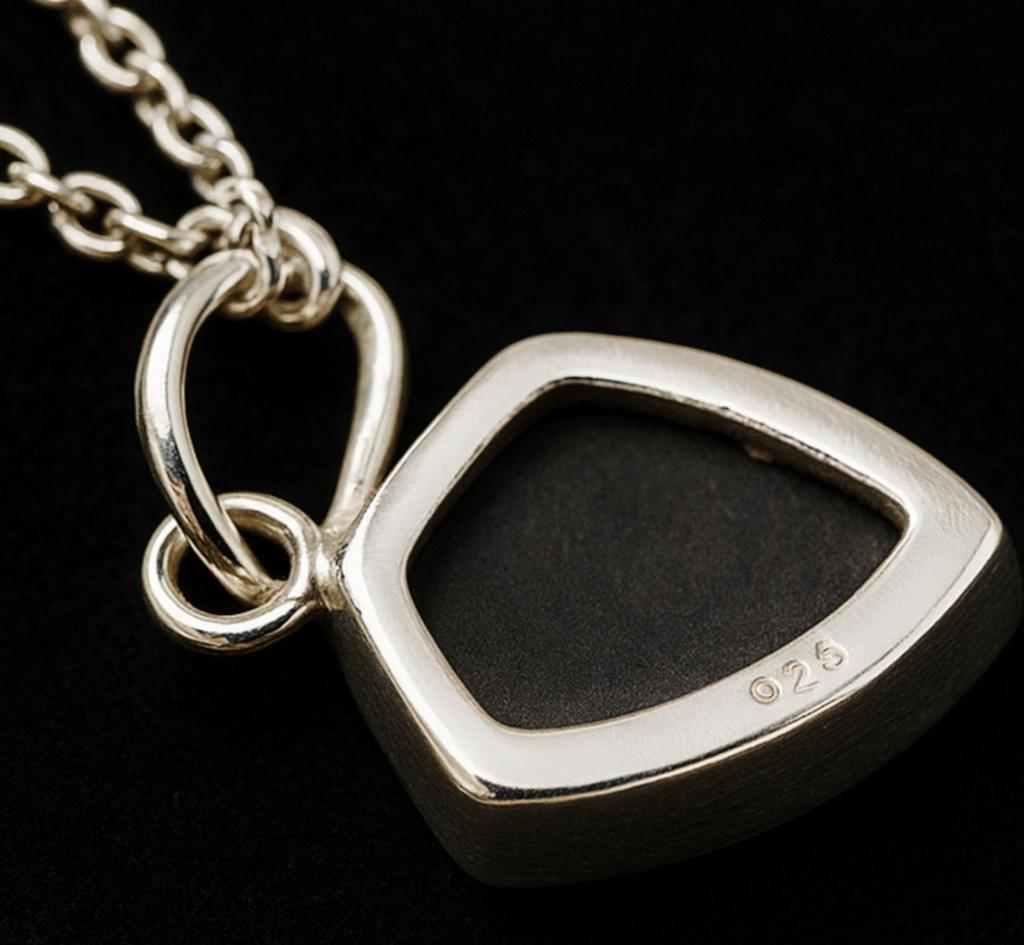 Black Onyx Pendant, 925 Solid Silver Necklace, Gemstone Pendant, Onyx Jewelry, Gift for Women, Shield Shape Ston