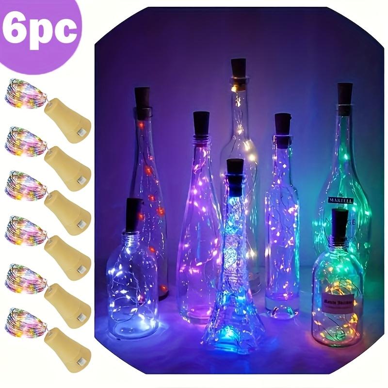 

6 Pack Solar Powered Wine Bottle Lights 20 LED Waterproof Copper Wire Cork Solar Lamp for Wedding Christmas Outdoor Garden Decor
